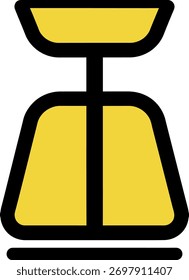 Escala amarilla para el icono del Vector de la tienda