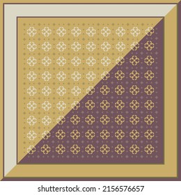 Escarcha amarilla con diseño de patrón adorno. Color hijab de dos tonos
