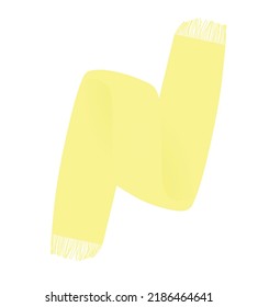 Yellow scarf template. vector illustration