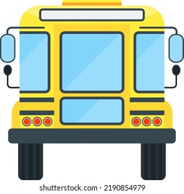 Yellow School Bus Back View Transporting Stock Vector (Royalty Free ...