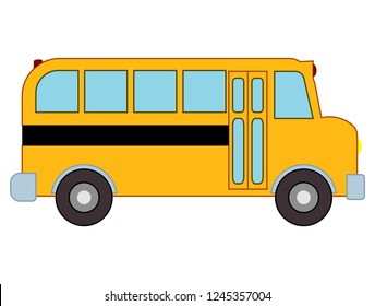 Yellow School Bus. Can Be Utilized For Any School Project, Class Project By Teachers Or School Adminstrators. Can Be Scaled And Used As Clipart For Icons, Footers, Or Other Uses.