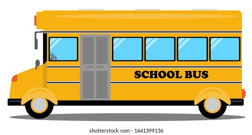 Yellow School Bus Cartoon Vector Stock Vector (Royalty Free) 1641399136 ...