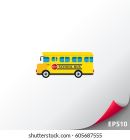 Yellow School Bus Icon