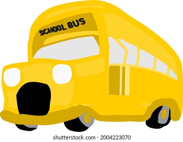 Gelbe Schulbus einzeln auf Transport Vektor