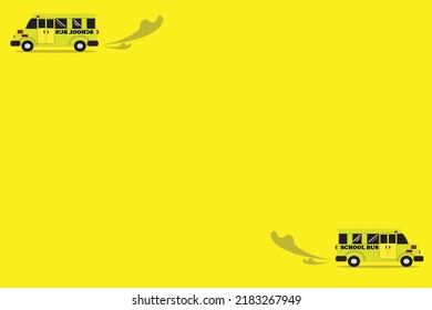 bus escolar amarillo en un fondo amarillo