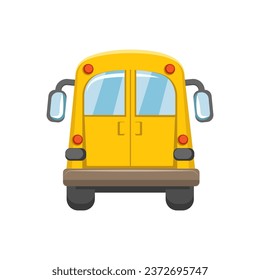 Autobús escolar amarillo con fondo blanco, retrospectiva