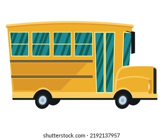 yellow school bus sideview icon