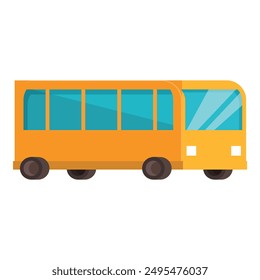 Autobús escolar amarillo parado solo y esperando niños