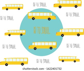 the yellow school bus with text