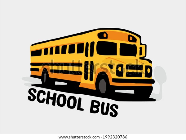 yellow school\
bus used to pick up school\
children