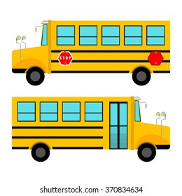 Yellow school bus vector