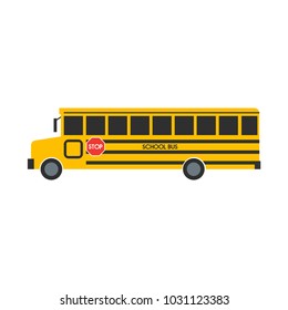 Yellow School Bus Vector Icon