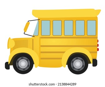 Autobús escolar amarillo. ilustración vectorial