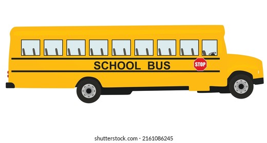 Autobús escolar amarillo. ilustración vectorial