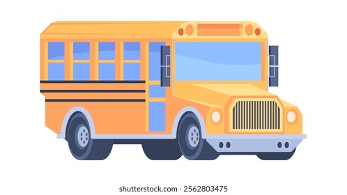 Yellow school bus vector illustration