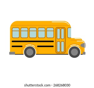 Yellow School Bus Vector Illustration Stock Vector (Royalty Free ...