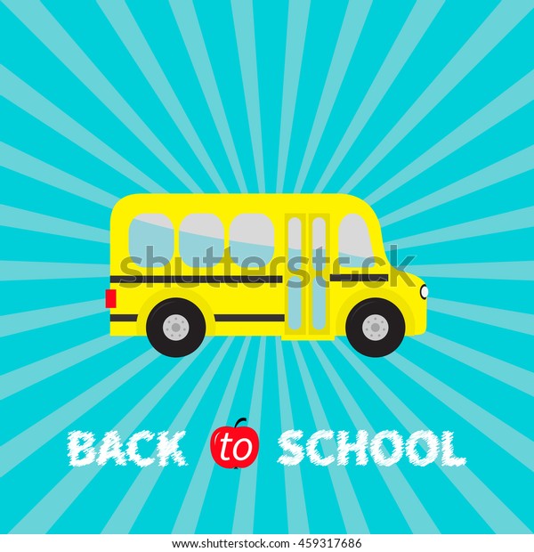 Yellow school bus. Vector\
illustration