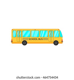 Yellow School bus vector image illustration