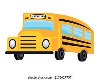 yellow school bus vehicle icon