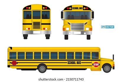 yellow school transportation for students or classic school bus vehicle for back to school