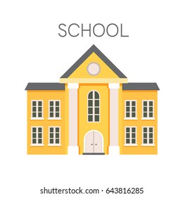 yellow school vector with white background