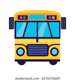 yellow schoolbus front transport icon