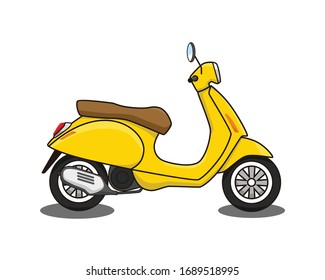 Diseño de vectores automáticos de Scooter amarillo