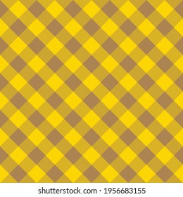 Patrón sin costura de la Escocia amarilla. Tejido de textura de tela de corte tartán plaid. Resumen de fondo geométrico para tela, tarjeta, tela. Diseño repetitivo gráfico monocromo. Ornamento cuadrado moderno