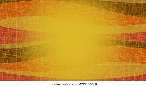 Yellow scratch line across the screen. Background divided into yellow, orange and brown. Created with vector data.