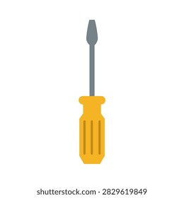 Yellow screwdriver hand tool vector illustration