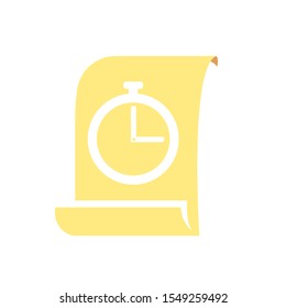 yellow scroll and pocket watch