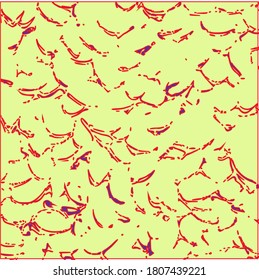 Yellow sea at sunset, an abstract vector pattern consisting of all sorts of geometric shapes of different shapes.
