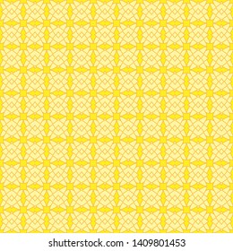 Yellow, seamless, abstract, geometric pattern: light and yellow shapes are combined into a grid