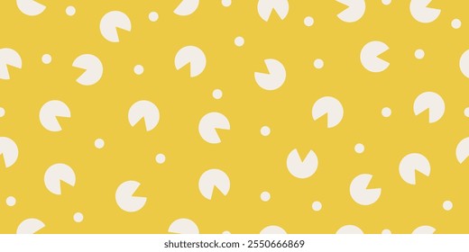 Yellow seamless background. Retro theme patterned backdrop for print on fabric, web banner, poster or brochure design element.