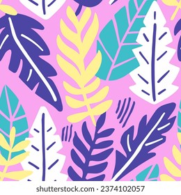 Yellow Seamless Classic Garden Shape Design. Blue Repeated Fashion Organic Paint, Seamless Print. Light Seamless Nature Artistic Invitation Art. 