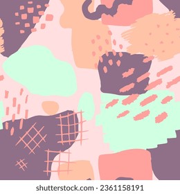Yellow Seamless Classic Hand Drawn Watercolor Art. Vivid Endless Trend Isolated Paint, Seamless Print. Green Continuous Creative Simple Style Swatch