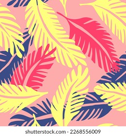 Yellow Seamless Color Modern Shape Art. Purple Seamless Elegant Garden Style, Seamless Vector. Light Repetitive Nature Plant Textile Design. 