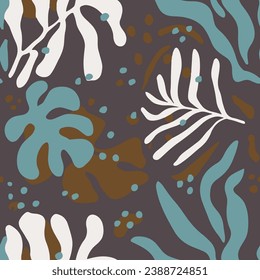 Yellow Seamless Contemporary Branch Style Pattern. Vivid Repetitive Elegant Bloom Illustration, Seamless Texture. Hippie Endless Doodle Beauty Quill Design. 