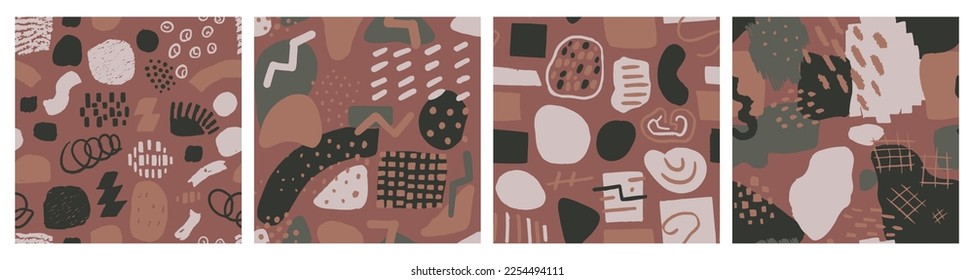 Yellow Seamless Contemporary Geometric Lines Texture. Dark Continuous Brushed Isolated Surface, Seamless Stripes. Pink Repeated Fashion Decorative Shape Card