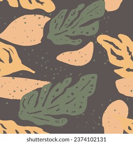 Fondo de la plantilla de la jungla de Doodle amarillo y transparente. Tejidos Orgánicos De Verano Interminables Gradientes, Diseño Sin Marea. El Papel De Fondo De Tela De Flor De Color Blanco Y Continuo. 