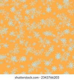 Yellow Seamless Dot. Bright Random Dot. White Confetti Dot. Retro Polka Background. Abstract Graphic Fun Christmas. Halftone Yellow Falling. Vector Snow Color. Pattern Cute Splash. Flying Flake Blob