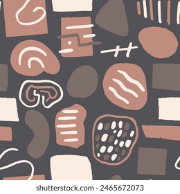 Gelbe, nahtlose, elegante Retro-Vektorgrafik. Leichtes nahtloses Grunge-Dekoelement, nahtlose Karte. Lebendige durchgängige Trend-Handgezeichnete Gewebe-Abdeckung