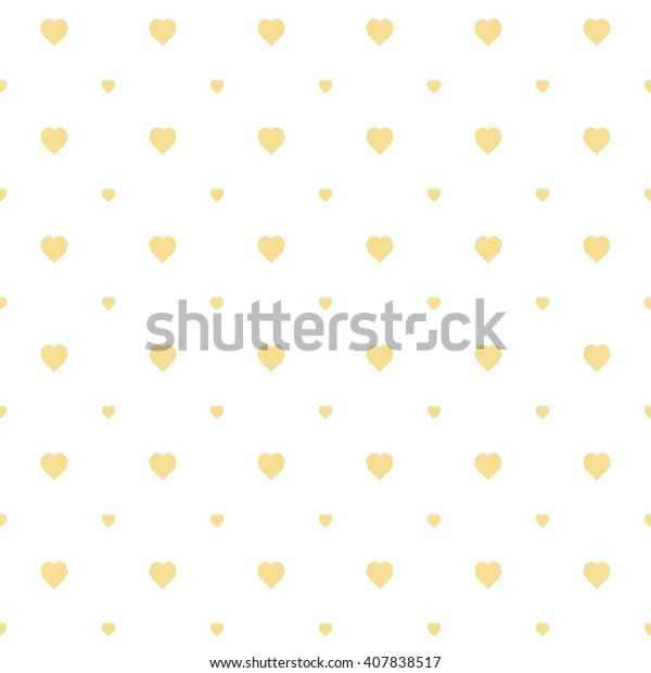 Yellow Seamless Heart Pattern Stock Vector (Royalty Free) 407838517 ...