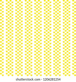 Yellow seamless heart pattern white background .EPS 10