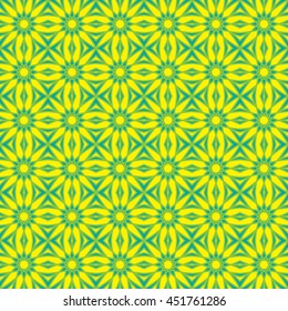 Yellow seamless islamic pattern. Moroccan pattern vector background. Traditional arabic pattern. Greetings card and invitation card background. Vector illustration