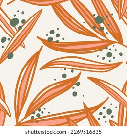 Yellow Seamless Nature Beach Template Pattern. Colorful Endless Classic Isolated Ornament, Seamless Print. Vibrant Repetitive Decoration Vintage Watercolor Vector. 