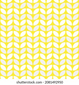 Yellow seamless pattern with abstract leaves or flower petals.