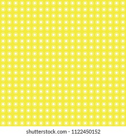 Yellow seamless pattern circles polka dots, vector background