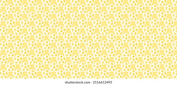 Patrón amarillo sin fisuras con flores como fondo