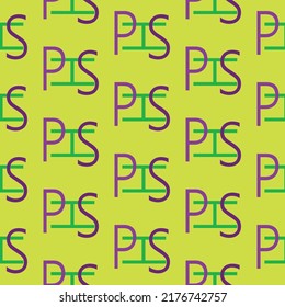 Yellow seamless pattern with letters, alphabet